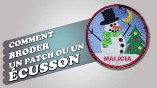 Broderie Machine  Comment broder un ecusson et une déco de noël [upl. by Aihsekin]