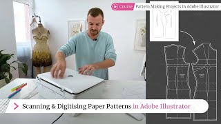 Easy Digitization of Paper Patterns in Adobe Illustrator [upl. by Sissy]