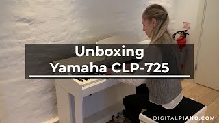 Unboxing and assembly of Yamaha CLP725  Digitalpianocom [upl. by Alvinia231]