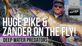 Fly Fishing For HUGE Pike amp Zander In Deep Water [upl. by Keiko]