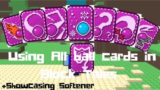 Using ALL ball cards in Block Tales  Softener card showcase  Roblox [upl. by Calvinna]