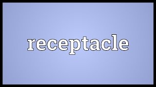 Receptacle Meaning [upl. by Trip]