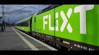 Ausfahrt Flixtrain in Halle Saale Hbf auf Gleis 7 Danke an den Tf für die Lichthupe [upl. by Thurnau]