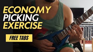 3 Note Per String Economy Picking Exercise Free Tabs guitarlesson shredguitar guitar [upl. by Chrysa833]