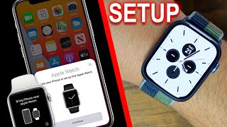 How To Setup The Apple Watch Series 7 With iPhone Beginners Guide [upl. by Ariek]