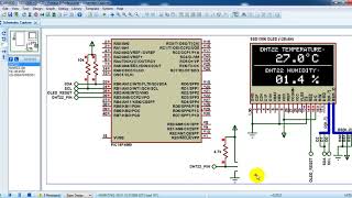 PIC18F4550 with DHT22 and SSD1306 OLED display [upl. by Aerdnu]