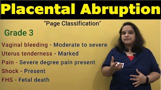 Placental abruption  Antepartum Hemorrhage  Clinical Types Grading Signs Symptoms Nursing Lecture [upl. by Myrwyn]