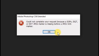 How to Fix JPEG File Photoshop Opening Error quot Could not complete your request because a SOFn quot [upl. by Nnylirak]