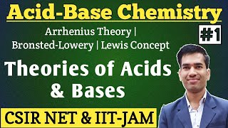 Acid Base Chemistry  Arrhenius Concept  Bronsted Lowery Concept  Lewis Concept  Acids and Bases [upl. by Eiznik3]