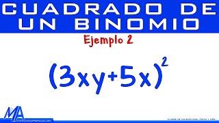 Cuadrado de un binomio  Ejemplo 2 [upl. by Berner]