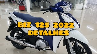 NOVA BIZ 125 2022 BRANCA E AZUL  DETALHES [upl. by Shirlee]