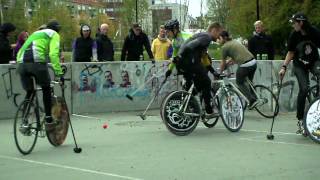 ASPHALT CPH  BIKE POLO RIDER CRASHES OVER THE GOAL [upl. by Yanat]