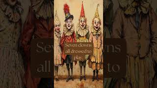 Creepy Vintage Clowns  A Short Poem clowncore clowns creepy halloween poems aiart vintageart [upl. by Asseneg919]