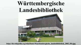 Württembergische Landesbibliothek [upl. by Ytirahc285]