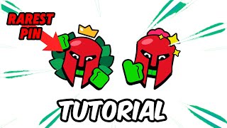 How to get the RAREST PIN in Brawl stars  Matcherino pin TUTORIAL [upl. by Chrysa]