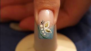 Butterfly motif as fingernail design [upl. by Scandura]