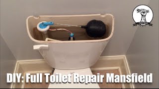 DIY Easy Leaky Toilet Full Repair  Mansfield [upl. by Weirick]