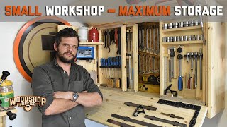 Ultimate DIY Tool Storage For Small Garage Workshops  Workshop Organizer [upl. by Anahtor]