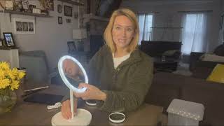 Review Best Lighted Makeup Mirror 2024  10x Magnifying [upl. by Eey]