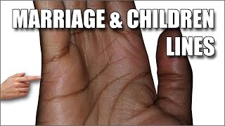 MARRIAGE amp CHILDREN LINES Female Palm Reading Palmistry 127 [upl. by Raual]