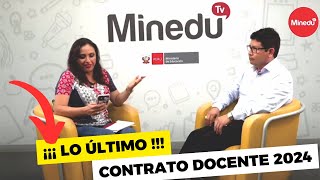 🔴Webinar Minedu Contrato Docente 2024 [upl. by Iolenta102]