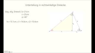 Berechnungen im allgemeinen Dreieck [upl. by Medeah]