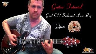 Good OldFashioned Lover Boy  Queen  acoustic guitar tutorial [upl. by Eymaj]