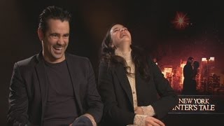 A New York Winters Tale Colin Farrell jokes about getting his leg over during interview [upl. by Ydnyc]