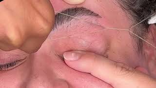 Eyebrow Threading Oddly Satisfying [upl. by Petey140]