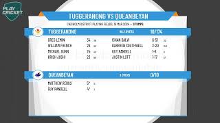 ACT Premier Cricket  Mens 3rd Grade  GRAND FINAL  Tuggeranong v Queanbeyan  Day 1 [upl. by Belak161]