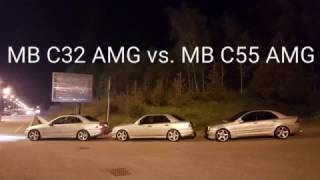 Mercedes C32 AMG vs Mercedes C55 AMG w202 [upl. by Iteerp]