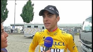 Tour de France quotCest indescriptiblequot déclare Tony Gallopin en maillot jaune  1307 [upl. by Cookie]