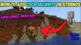 How To Add LockSecurity Plugin In Aternos  Lock Chests With Key  Mentcrafter [upl. by Esbensen]