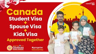 Canada Study Visa Spouse Visa amp Dependent Kids Visa approved together Application Processed Online [upl. by Aralc]