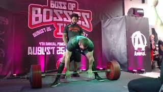 Cailer Woolam  4205 kg927 lbs World Record Deadlift  905 kg19963 lbs Total  Boss Of Bosses 4 [upl. by Rubin]