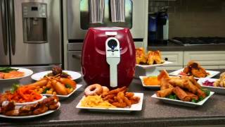 Cooks Essentials 3 qt 1400 Watt Air Fryer with Recipe Book on QVC [upl. by Enylekcaj]