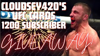 Cloudsey420s UFC Cards 1200 subscriber UFC 298 GIVEAWAY THANK YOU ALL FOR THE CRAZY SUPPORT [upl. by Aihppa903]