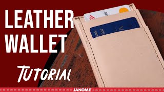 Making a leather wallet on the Janome HD9 [upl. by Anaer888]