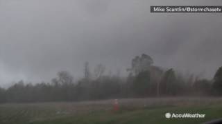 AMAZING Monster wedge tornado touches down in Alabama [upl. by Enirahtak840]