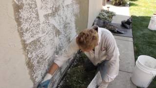 Apply a stucco base coat and skip trowel finish [upl. by Lord]