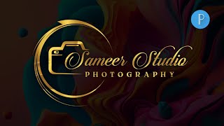 how to make photography logo in pixellab  photography logo design  pixellab logo design [upl. by Sldney]