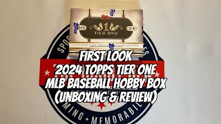 First Look  2024 Topps Tier One 1 MLB Baseball Hobby Box Unboxing amp Review Rip [upl. by Tedd]