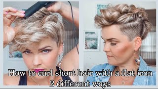 2 ways to curl short hair with a straightener  locken mit dem Glätteisen  Salirasa [upl. by Tenenbaum]