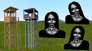 Kuchisake Onna Vs Towers Part 2  Garrys Mod [upl. by Aneda]