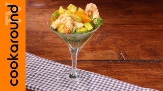 Cocktail di gamberi avocado e mela  Ricetta antipasto [upl. by Winnifred]