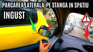 PARCAREA LATERALĂ CU SPATELE PE STÂNGA în spațiu limitat explicată pas cu pas  Școala de șoferi [upl. by Annaet]