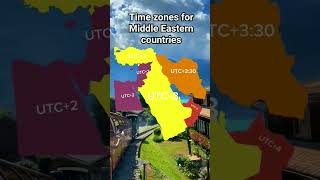 Time zones for Middle Eastern countries mapper mapping countrys geography mapchart [upl. by Sherri]