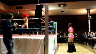 Pro Wrestling EVE Kay Lee Ray  Suicide Dive on SaraMarie Taylor 1080p HD [upl. by Tressia357]