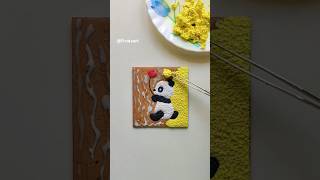 Textured Art On Cardboard 🐼  craft with tissue paper 🫶❣️shorts [upl. by Rennat]