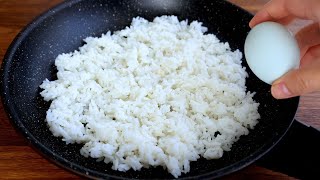 1 bowl of rice with 2 eggs Ive never had such an easy and delicious leftover rice [upl. by Dnomad]